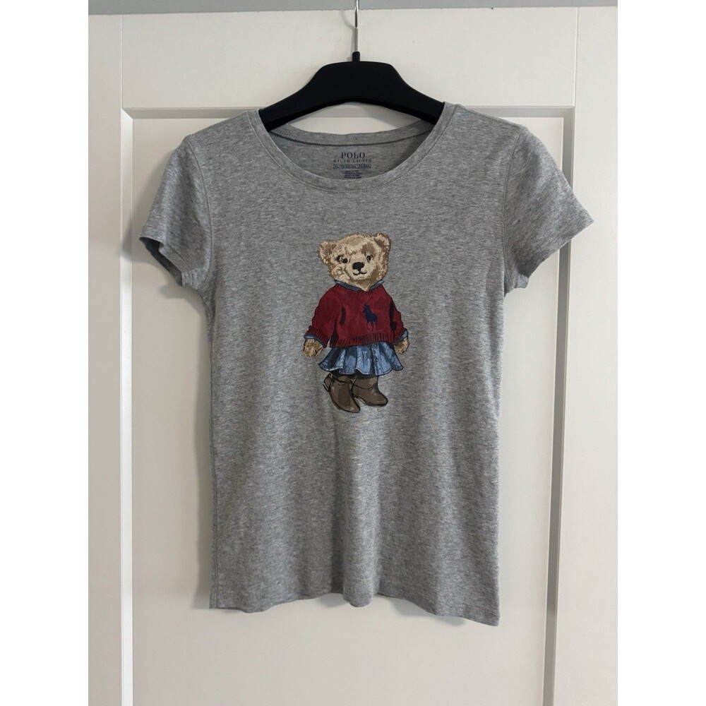 Ralph Lauren Polo Bear Kids Country Cowgirl Rodeo Western Boot T-Shirt XL